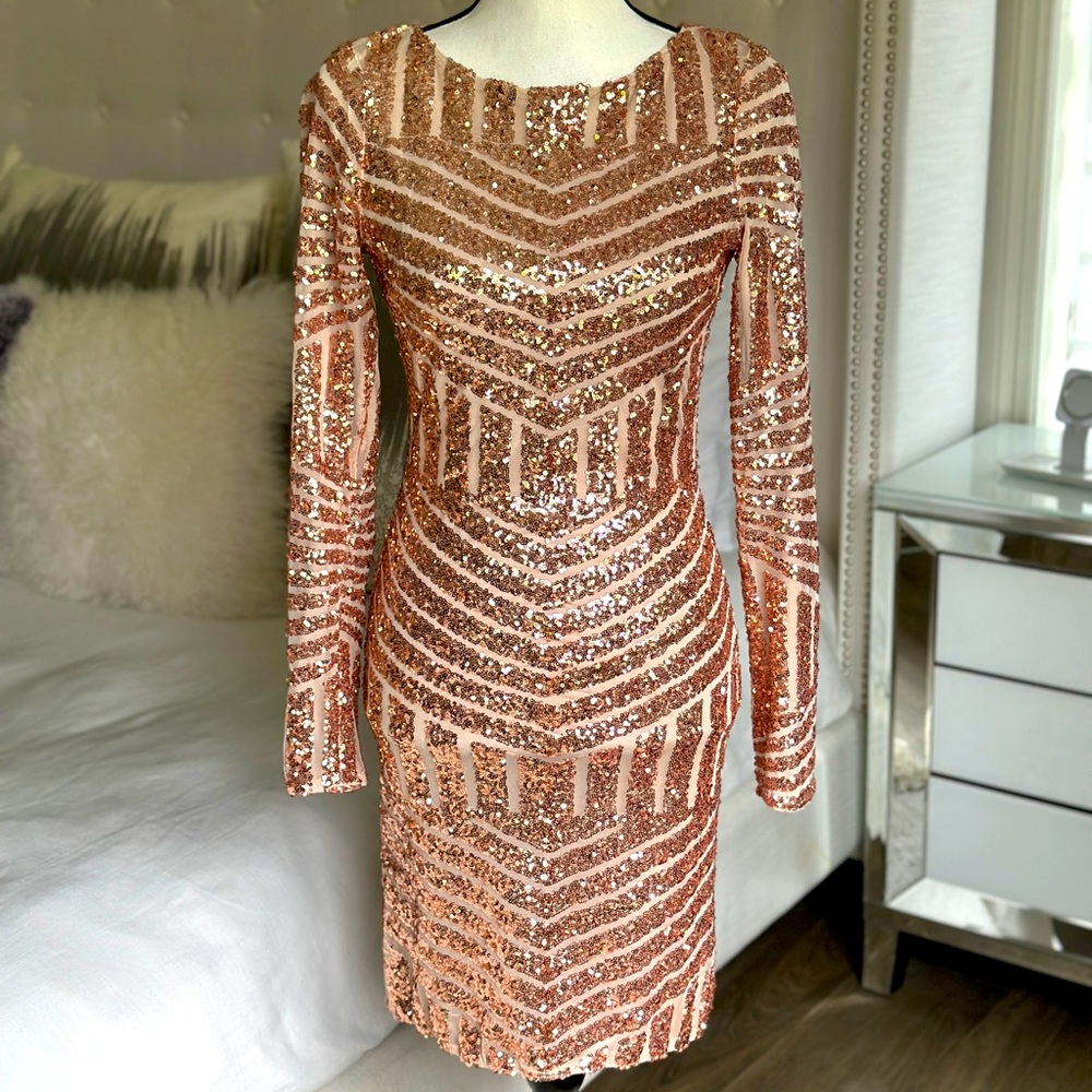 Rose Gold Sequin Dress
